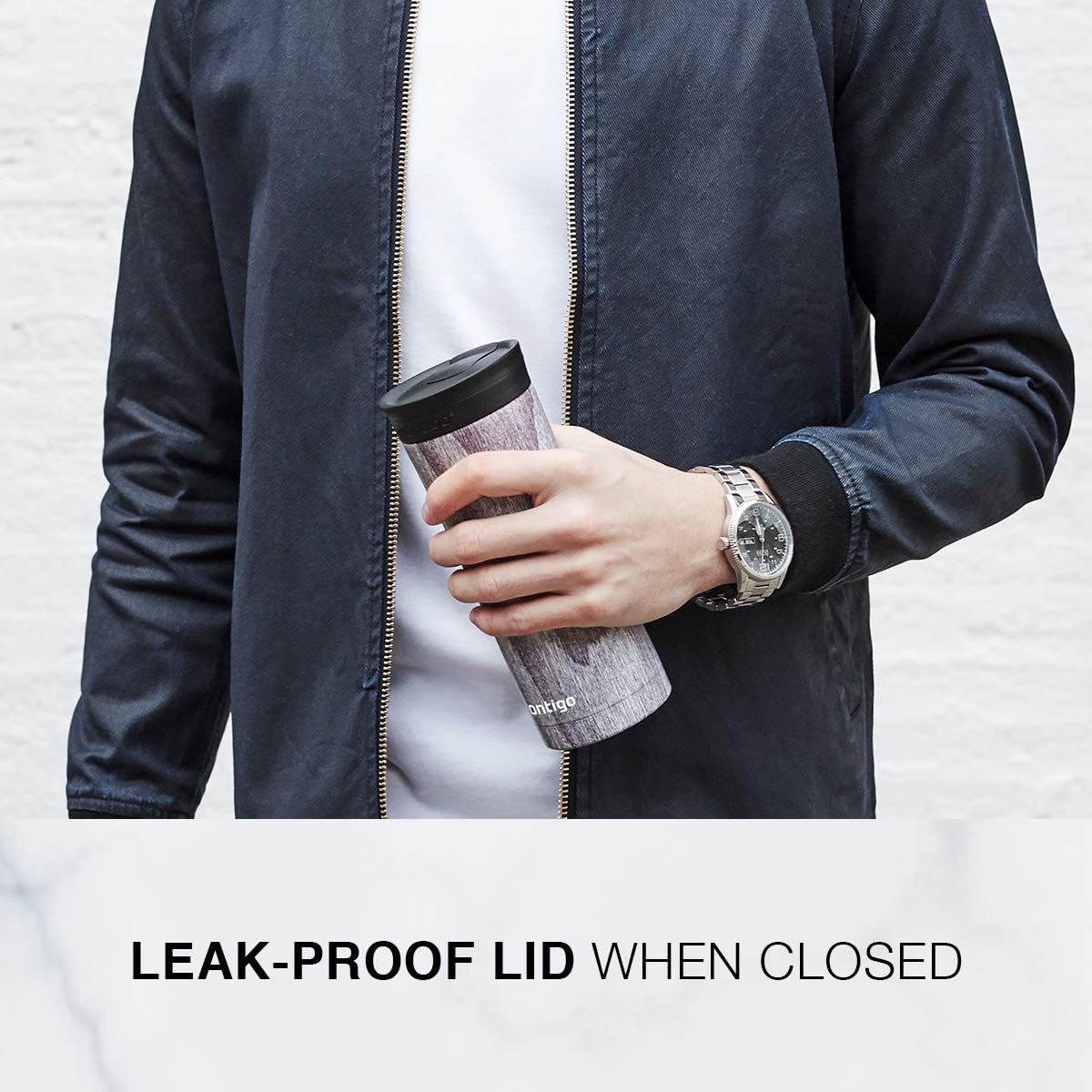 Huron SnapSeal leak-proof lid close-up - View 2